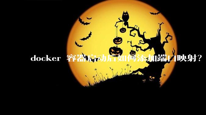 docker 容器启动后如何添加端口映射？
